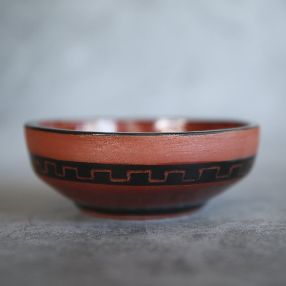 Santa Fe NM Glazed Primitive Art Bowl Signed Studio Pottery